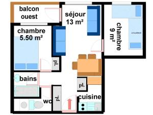 Appartements Appartement Lanslebourg-Mont-Cenis, 3 pieces, 7 personnes - FR-1-508-98 : photos des chambres