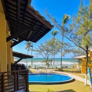 Paraíso PÉ NA AREIA no coração do Litoral Norte - FRENTE MAR - Loft projetado para que você tenha a melhor experiência em hospedagem - condomínio mais procurado da Estrada do Côco - Varanda com vista espetacular para o mar - lazer e TRANQUILIDADE - 阿雷贝贝