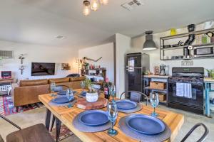 Indie-Eclectic Desert Home with Hot Tub and Patio