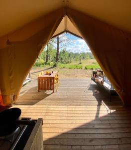 Tentes de luxe Camping la Kahute, tente lodge au coeur de la foret : photos des chambres