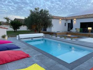 Villas Magnifique villa avec piscine / jacuzzi / brasero : photos des chambres