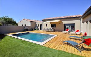 Maisons de vacances Amazing Home In Clon D Andran With Wifi, Heated Swimming Pool And 3 Bedrooms : photos des chambres