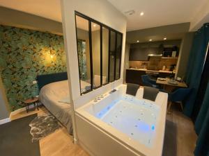 Studio avec baignoire balnéo centre de Rouen - 040