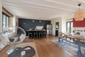 Maisons de vacances Longere de charme dans un hameau proche plages : photos des chambres