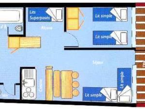 Arc 1800 : Apt 2 pièces 4 pers, balcon, animaux admis - FR-1-411-419