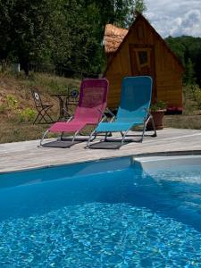 Lodges Insolite avec piscine Au Bonheur Comtois : photos des chambres
