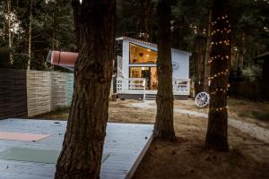 Wiejskie Swawole-domki w lesie na wsi