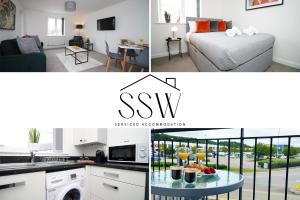 Stadium Views Modern 2-Bed, Parking & Balcony