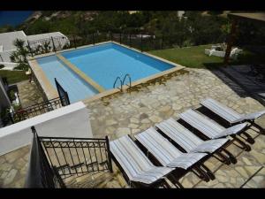 Villa Ouranos our dream in blue and cream with seaview and pool