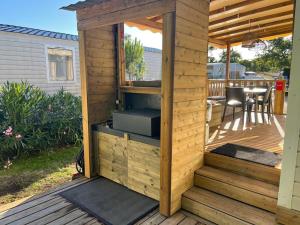 Mobil home paisible au Cap-Ferret - Camping les viviers "au bord du bassin"