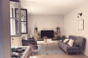 Appartements Amiens Saint-Leu Cathedral 1 bedroom and 1 sofa bed cocooning family business trip quai Belu : photos des chambres
