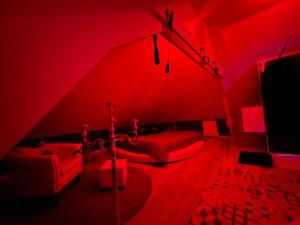 Redroom Loveroom Chambre Spa privative Insolite Thème 50 nuances de grey