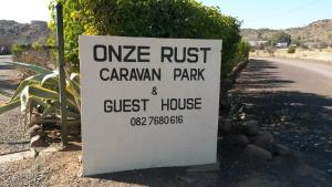 Onze Rust Guest House and caravanpark