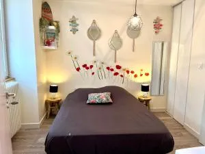 Le Mini Nid, accès terrasse de l'établissement - Apprieu