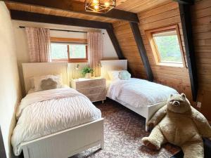 *Pink Moon Blue River* Retro A-Frame