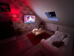 Hotels Redroom Loveroom Chambre Spa privative Insolite Theme 50 nuances de grey : photos des chambres