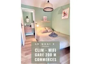 LE QUAI 5 - Studio NEUF CALME - CLIM - WiFi - Gare à 200m - 皮米罗勒