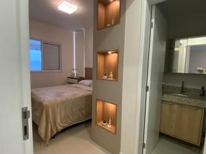 Apartamento em Bertioga com varanda gourmet
