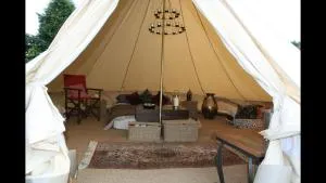 Home Farm Radnage Glamping Bell Tent 7, with Log Burner and Fire Pit - Chinnor