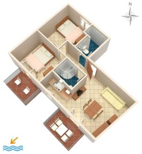 Apartment Gradac 6661a