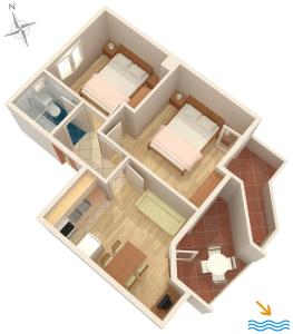 Apartments by the sea Podgora, Makarska - 6781
