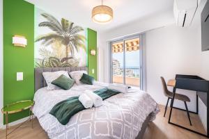 Appartements Baie de Monaco, Vue Mer, Terrasse, Parking Gratuit : photos des chambres