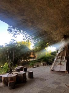 Tentes de luxe PALEO-LODGE 3 Tipis maxi 2 places par Tipi : photos des chambres