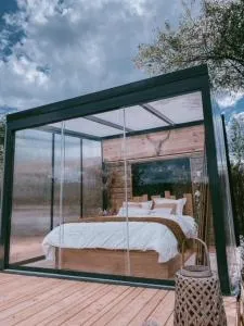 Cabane au style scandinave et son bain nordique - Dohan