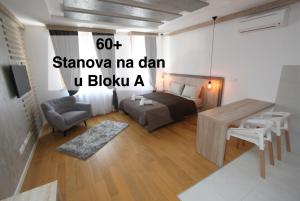 DORA stan na dan Novi Beograd Savada Blok A, parking 5 evra dan