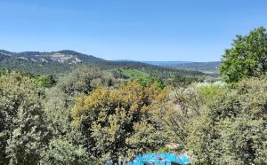 Maison de vacances avec piscine privative, Oustau des Oliviers vue dominante Colorado provençal