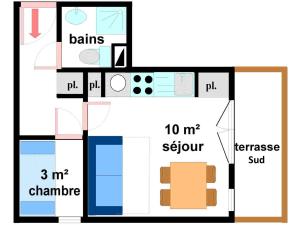 Appartements Appartement Lanslevillard, 2 pieces, 4 personnes - FR-1-508-231 : photos des chambres