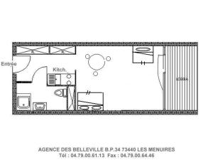 Studio lumineux au centre, balcon, 3 flocons Or - FR-1-344-930