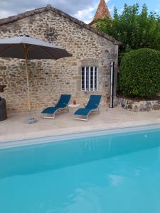 Maisons de vacances La petite maison bleue avec piscine : photos des chambres