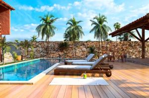 Casa na praia com piscina