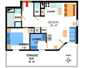 Appartements Appartement Lanslevillard, 3 pieces, 6 personnes - FR-1-508-29 : photos des chambres