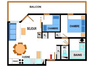Appartements Appartement 6 pers au pied des pistes, a cote des commodites et telecabine, Val Cenis - FR-1-508-6 : photos des chambres