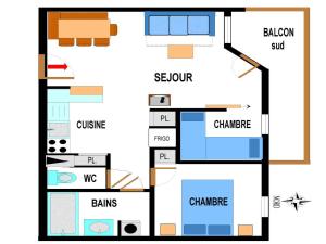 Appartements Appartement Lanslevillard, 3 pieces, 6 personnes - FR-1-508-34 : photos des chambres