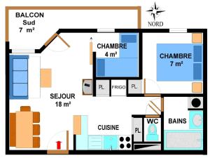 Appartement spacieux 6 pers. avec balcon et parking au pied des pistes - FR-1-508-104