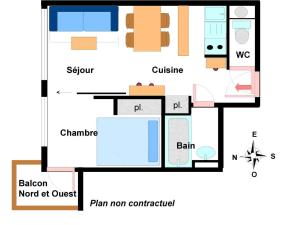 Appartements Appartement Lanslevillard, 2 pieces, 4 personnes - FR-1-508-167 : photos des chambres