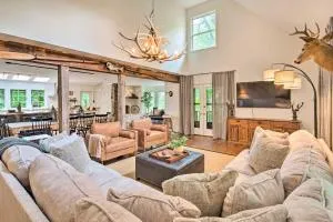 Deck with Fireplace Pet-Friendly Lake Lure Retreat - Gerton