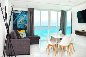 Estudio a pie playa, increibles vistas, alberca, gym, jacuzzi, 3502