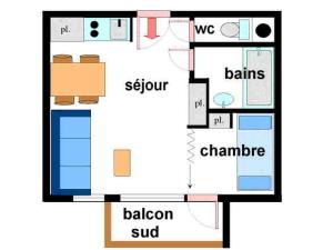 Charmant appart pour 4 au centre de Lanslevillard, balcon, parking - FR-1-508-201