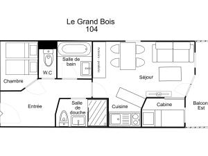 Appartement 2 Pièces + Cabine, Skis aux Pieds - FR-1-182A-7