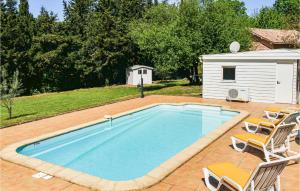 Beautiful home in Ferrires-Poussarou with Outdoor swimming pool, 2 Bedrooms and Private swimming pool