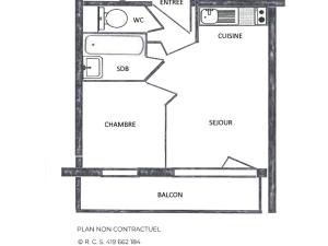 Appartement classique 4 pers. aux Menuires, balcon sud - FR-1-452-253