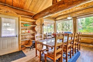 < 1 Mi to Lake Granby: Log Cabin w Fire Pit
