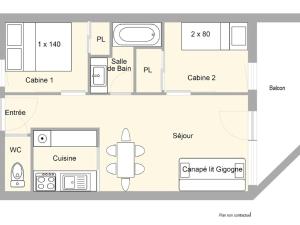 Appartements Appartement Crest-Voland, 3 pieces, 5 personnes - FR-1-595-65 : photos des chambres