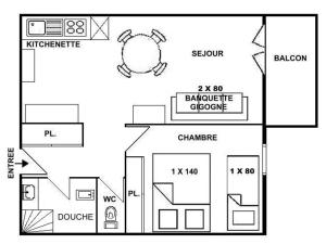 Appartements Appartement Les Saisies, 2 pieces, 5 personnes - FR-1-594-85 : photos des chambres