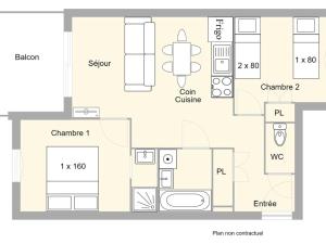 Appartements Appartement Villard-sur-Doron, 3 pieces, 5 personnes - FR-1-594-98 : photos des chambres