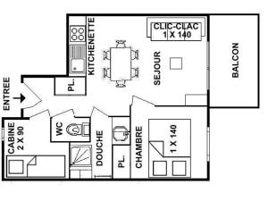 Appartements Appartement cosy 2 pieces, 6 pers, Les Saisies, balcon, animaux admis - FR-1-594-99 : photos des chambres